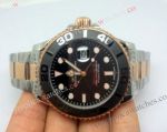 Replica Rolex Yachtmaster Watch 2-tone Rose Gold 40mm Black Dial